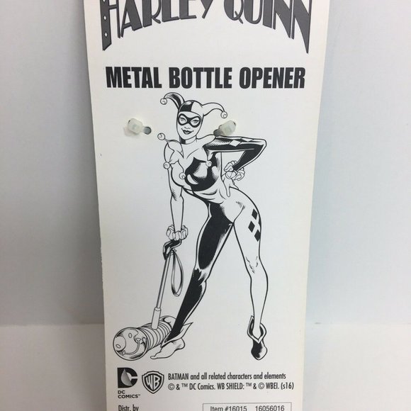 Harley Quinn Metal Bottle Opener DC Comics Batman 5" Superheroes Villains Icup - Picture 12 of 12